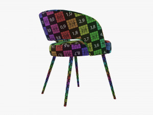 Modern chair upholstered 01 3D-Modell