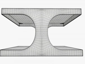 Modern coffee table 01 3D Model
