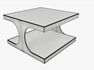 Modern coffee table 01 3D Model
