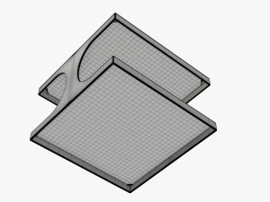 Modern coffee table 01 3D Model