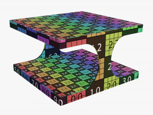 Modern coffee table 01 3D Model