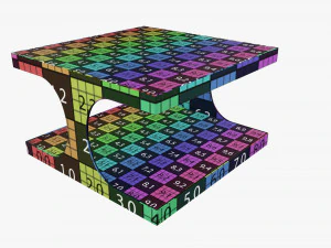 Modern coffee table 01 3D Model