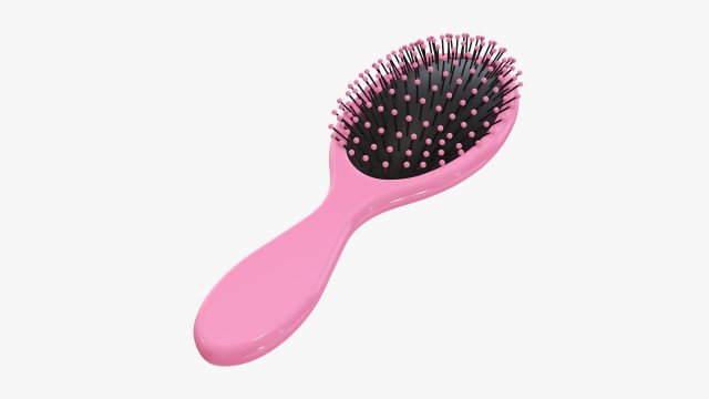 Paddle hair brush 3D 모델 .c4d .max .obj .3ds .fbx .stl .blend 