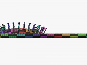 Paddle hair brush 3D 모델