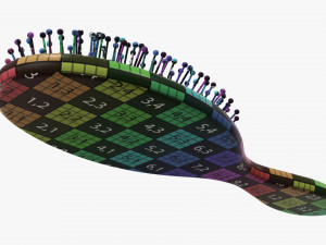 Paddle hair brush 3D 모델