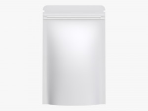 Plastic food pouch bag 3D Model