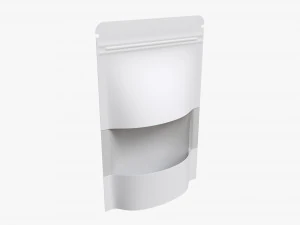 스크린이 있는 플라스틱 식품 파우치 백 3D 모델