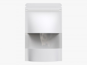 Plastic food pouch bag with screen Model 3D