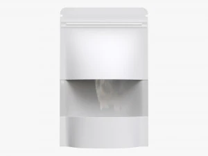 Plastic food pouch bag with screen 3D Model