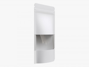 Plastic food pouch bag with screen Model 3D