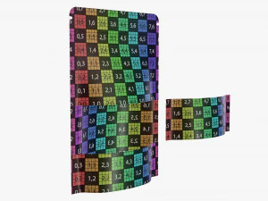 Plastic food pouch bag with screen 3D Model