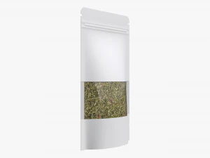 Plastic food pouch bag with tea 3D Model