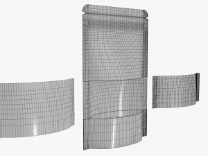Plastic food pouch bag with tea 3D Model