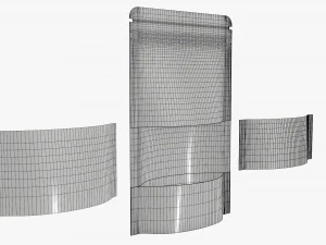 Plastic food pouch bag with tea 3D Model