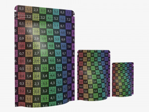 Plastic food pouch mylar bags white mockup 3D Модель
