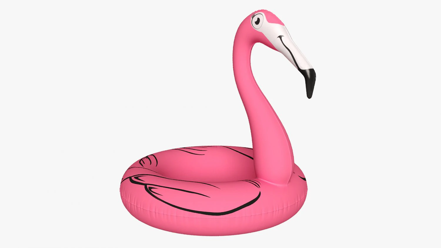 Pink flamingo pool float 3D Model .c4d .max .obj .3ds .fbx .stl .blend 
