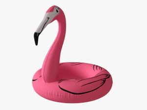 Pink flamingo pool float 3D Model
