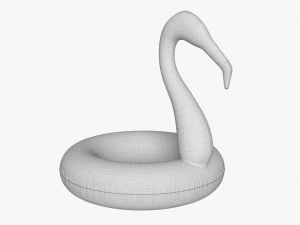 Pink flamingo pool float 3D Model