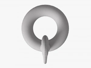 Pink flamingo pool float 3D Model