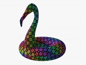 Pink flamingo pool float 3D Model