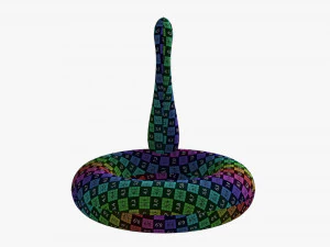Pink flamingo pool float 3D Model