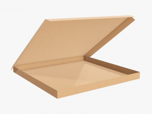 Pizza cardboard box open 01 3D Model