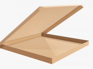 Pizza cardboard box open 01 3D Модель
