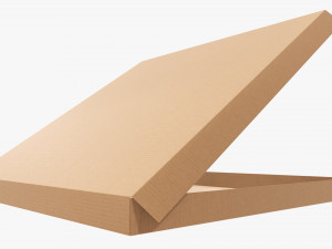 Pizza cardboard box open 01 3D Модель