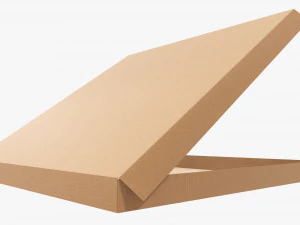 Pizza cardboard box open 01 3D Model