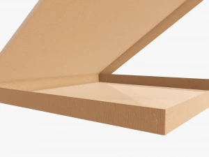 Pizza cardboard box open 01 3D Model