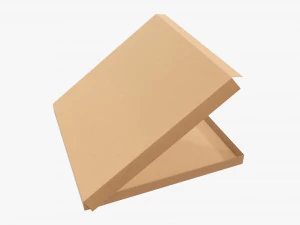 Pizza cardboard box open 01 3D Model