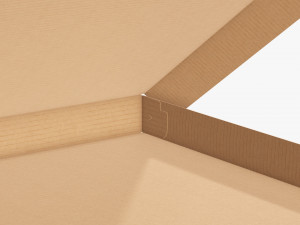 Pizza cardboard box open 01 3D Модель
