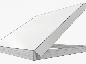 Pizza cardboard box open 01 3D Model
