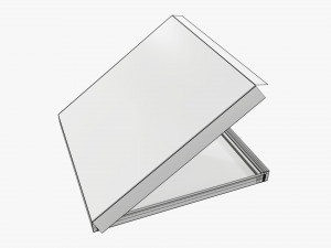Pizza cardboard box open 01 3D Модель