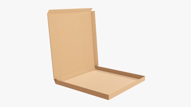 Pizza cardboard box open 02 Modelo 3D .c4d .max .obj .3ds .fbx .stl .blend 