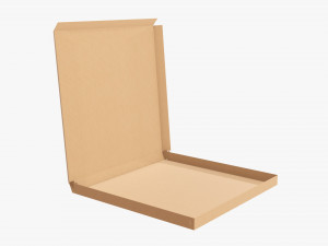 Pizza cardboard box open 02 Modelo 3D