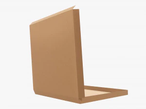 Caja de cart&oacute;n para pizza abierta 02 Modelo 3D