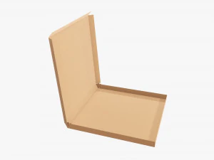 Caja de cart&oacute;n para pizza abierta 02 Modelo 3D