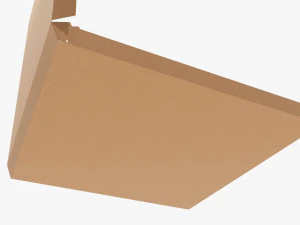 Caja de cart&oacute;n para pizza abierta 02 Modelo 3D