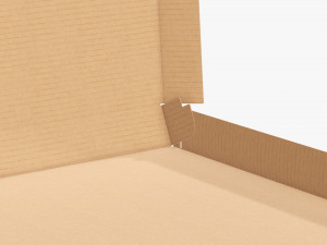 Pizza cardboard box open 02 Modelo 3D