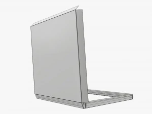 Caja de cart&oacute;n para pizza abierta 02 Modelo 3D