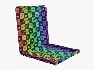 Caja de cart&oacute;n para pizza abierta 02 Modelo 3D