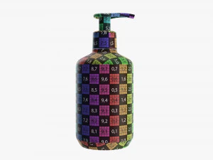 Plastic bottle with dosator type 1 3D Model