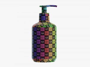 Plastic bottle with dosator type 1 3D Model