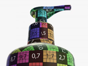 Plastic bottle with dosator type 1 3D Model