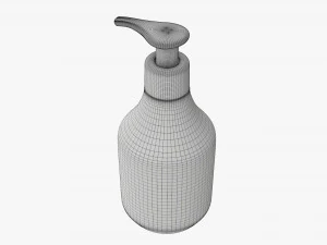Plastic bottle with dosator type 2 3D Model