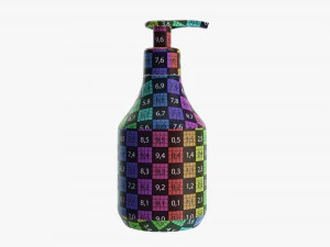 Plastic bottle with dosator type 2 3D Model