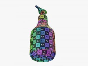Plastic bottle with dosator type 2 3D Model