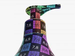Plastic bottle with dosator type 2 3D Model
