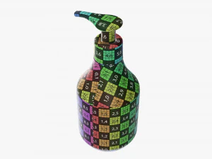 Plastic bottle with dosator type 2 3D Model
